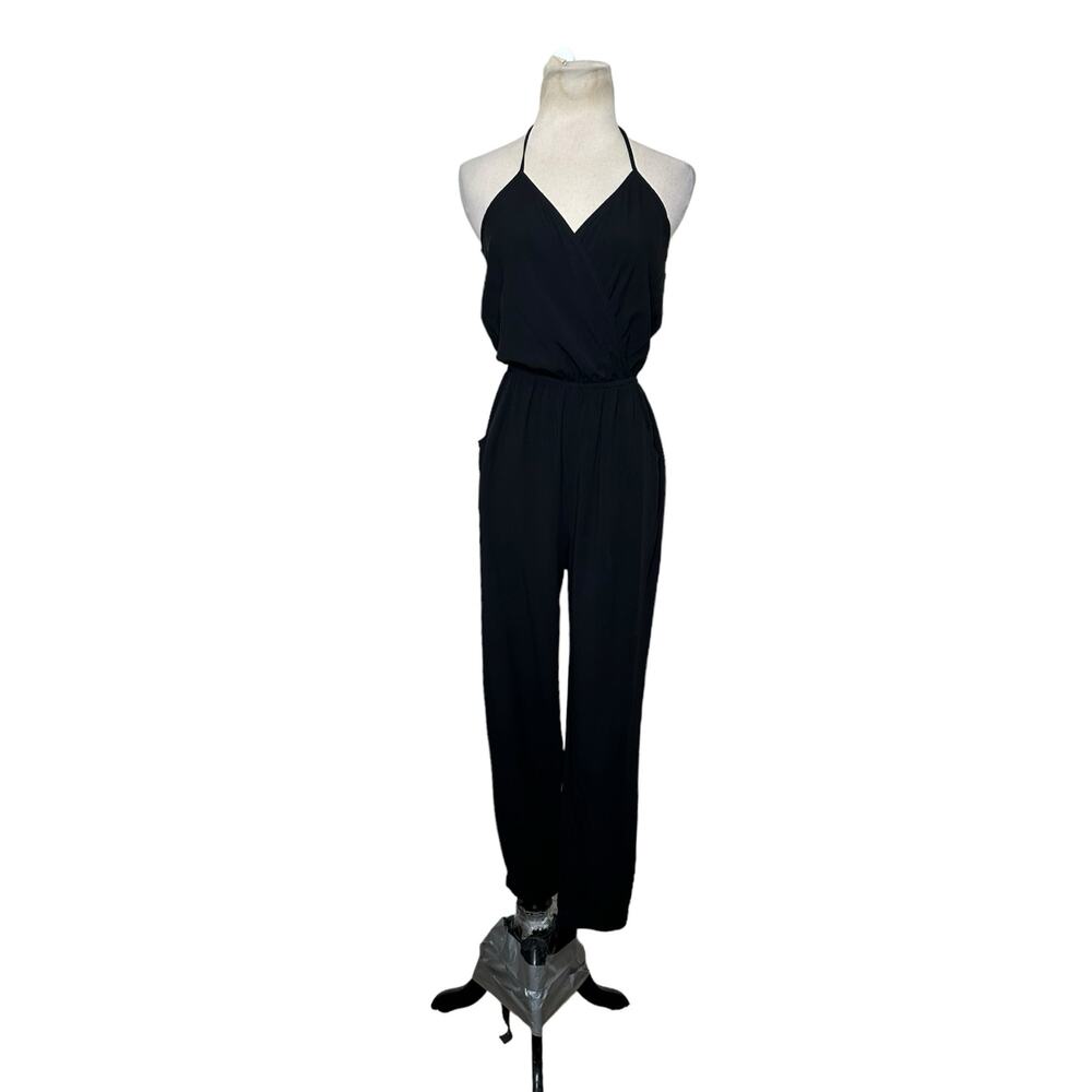 Lulus black sleeveless halter jumpsuit size Small